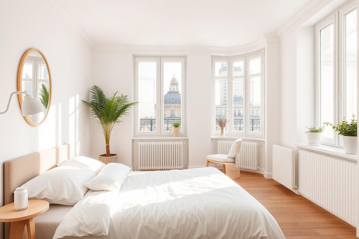 Chambre lumineuse louée à la semaine